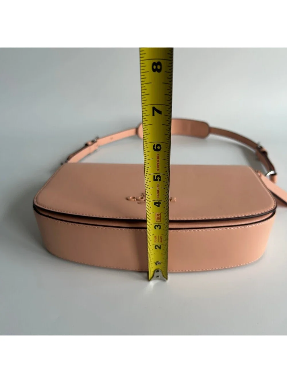Coach Andrea Shoulder Bag Faded Blush Peach Smooth Leather Flap CT768